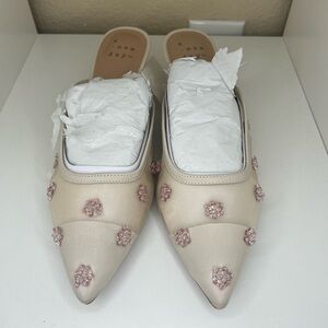 a new day Delilah Embellished Floral Mule Heels 8.5